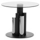 image 1 of Interiors by Premier Glass Silver And Black Base Side Table Black