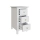 image 4 of Palma 3 Drawer Bedside Cabinet Pure White