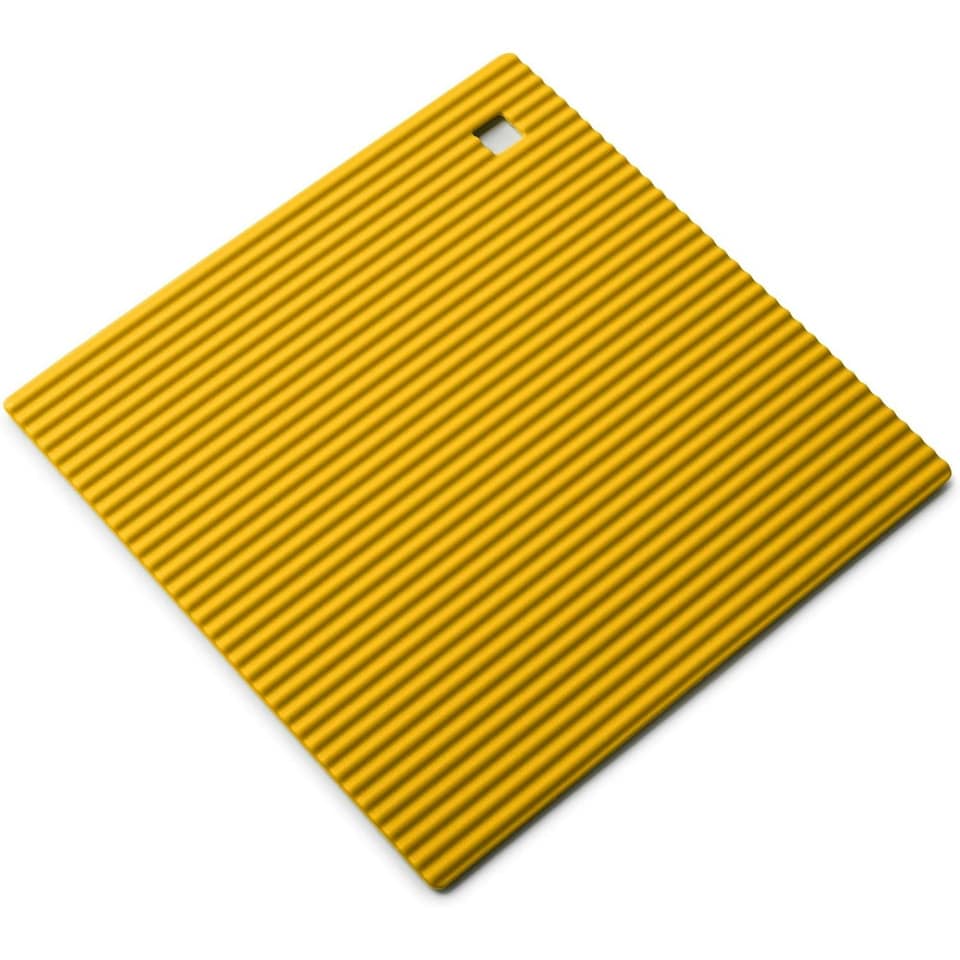 image 1 of Zeal Silicone Square Hot Mat Trivet, Worktop Protector, 18cm, Mustard