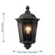 image 6 of Set of 2 Sienna - Black IP44 Half Lantern Wall Lights with PIR Sensor | Black | Matt black and clear glass | Small | 2