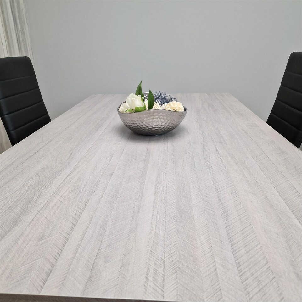 Kosy Koala Modern Rectangle Dining Table Set With 4 Black Chairs Dining ...