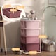 image 5 of HOMCOM 4 Drawers Plastic Storage Units, 4 Tier Kids Storage Units, Children Toy Chest for Nursery, Playroom, Bedroom, Pink | Pink