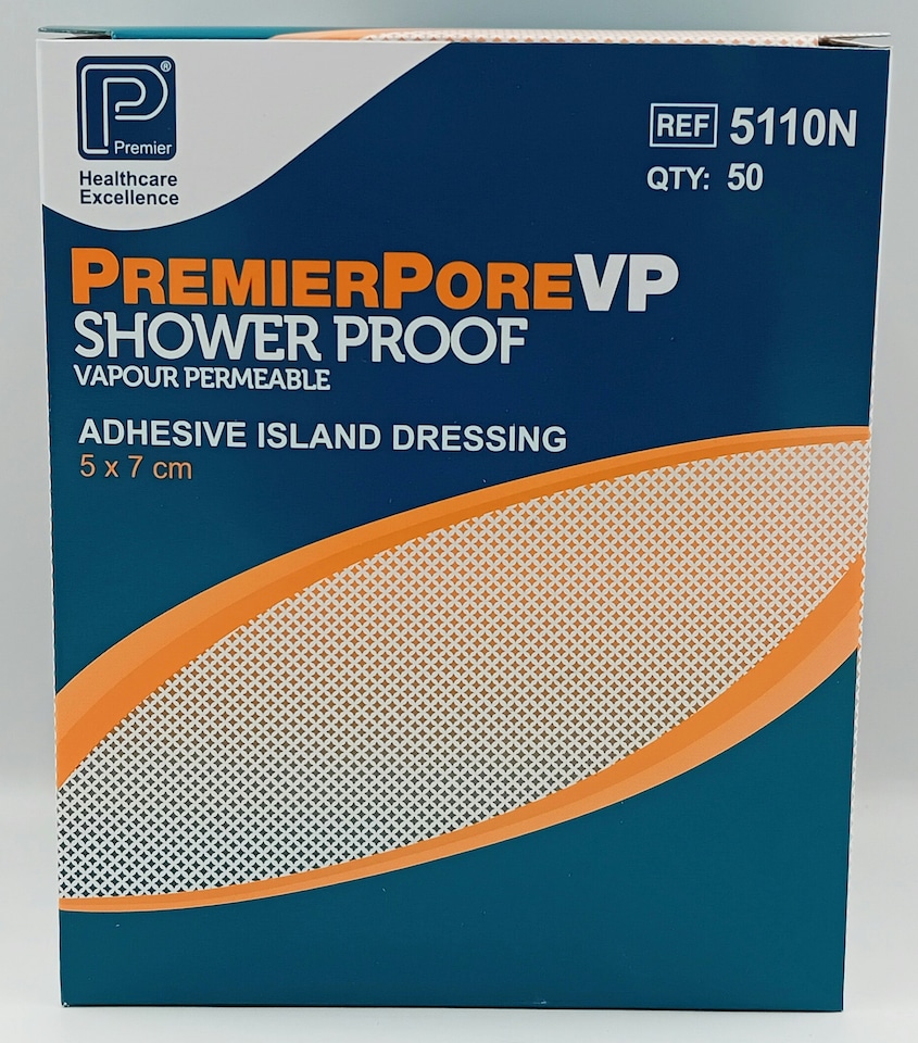 image 1 of Premierpore VP Adhesive Island Dressings 5cm x 7cm – Box of 50