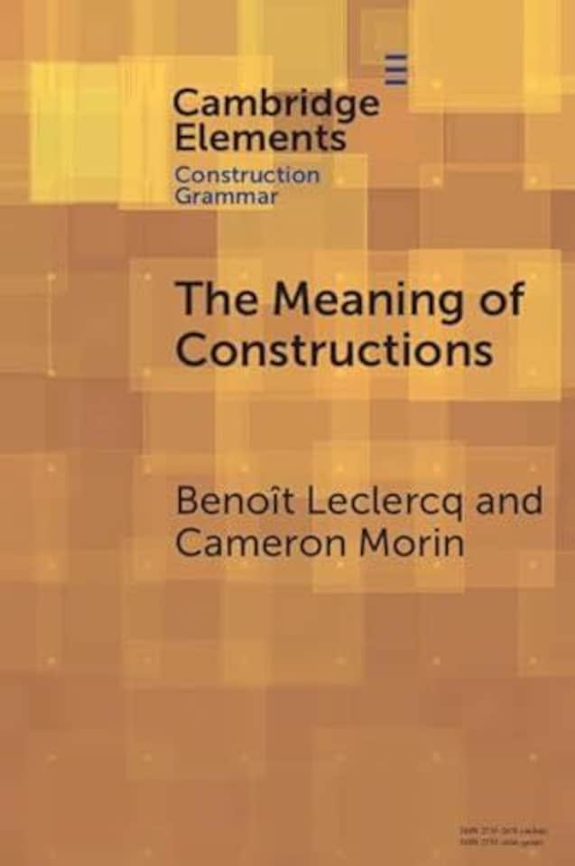 The Meaning of Constructions Paperback Book