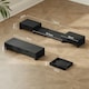image 3 of HOMCOM Dual Monitor Stand Riser with Adjustable Length and Angle, Black