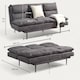 image 10 of Sennen Cushion Padded Fabric 3 Seater Large Single Clic-Clac Sofa Bed | Cream | Natural | Three Seater