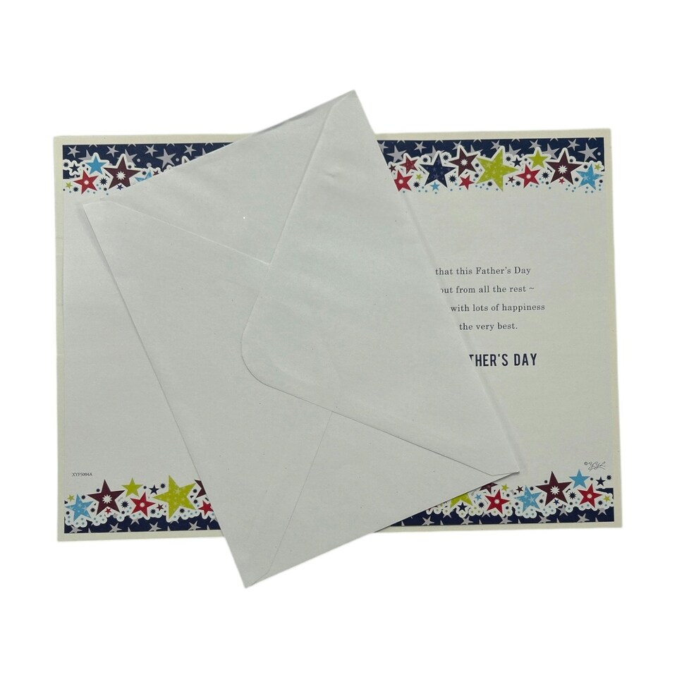 image 1 of To My Husband Star Design Blue Father's Day Card