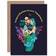 image 1 of Sailor Mermaid Nautical Love Congratulations Engagement Card