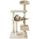 image 1 of PawHut 100cm Cat Tree Indoor Kitten Scratching Post Activity Centre Beige