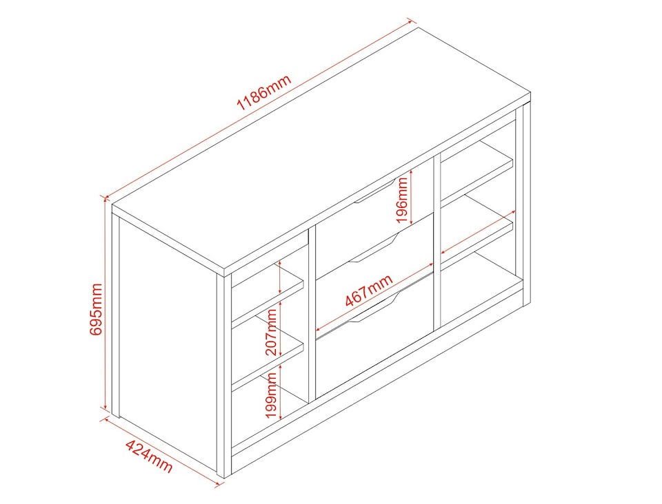image 1 of Flair Charlie Drawer Unit White