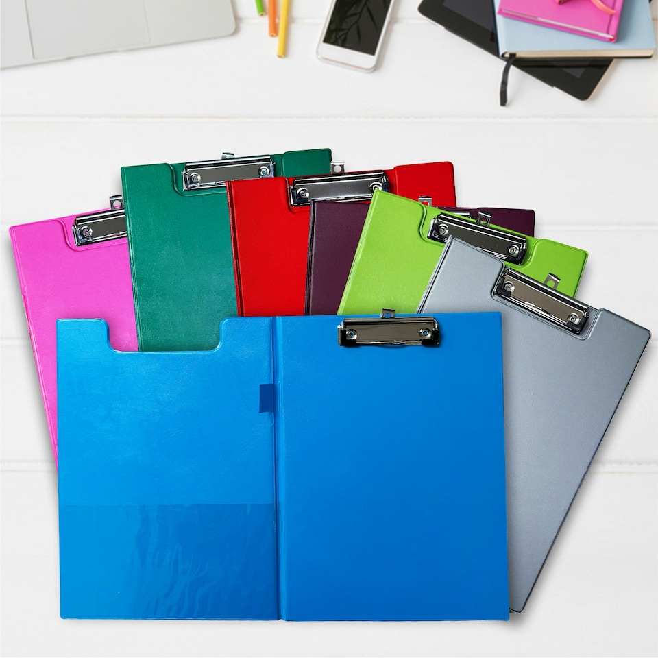 image 1 of Janrax A4 Neon Orange Foldover Clipboard