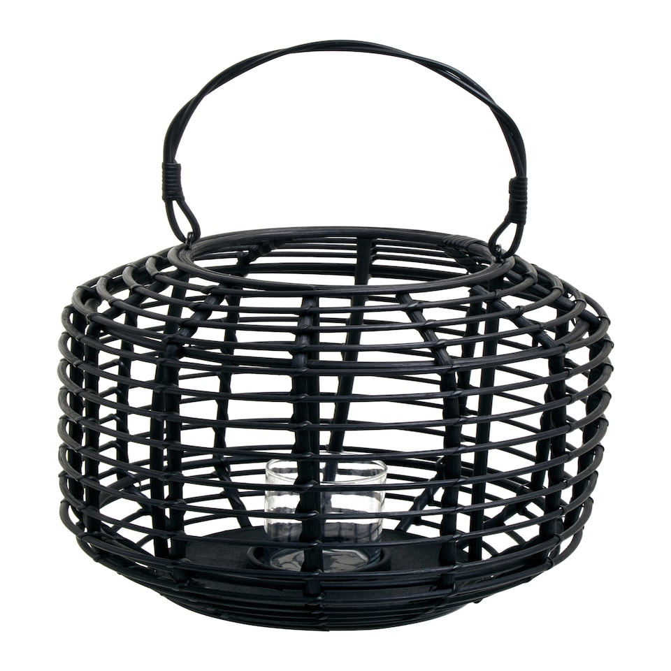 image 1 of Interiors by Premier Contemporary Black Candle Holder, Sustainable Rounded Candle Holder, Stylish Large Candlestick Holder Black