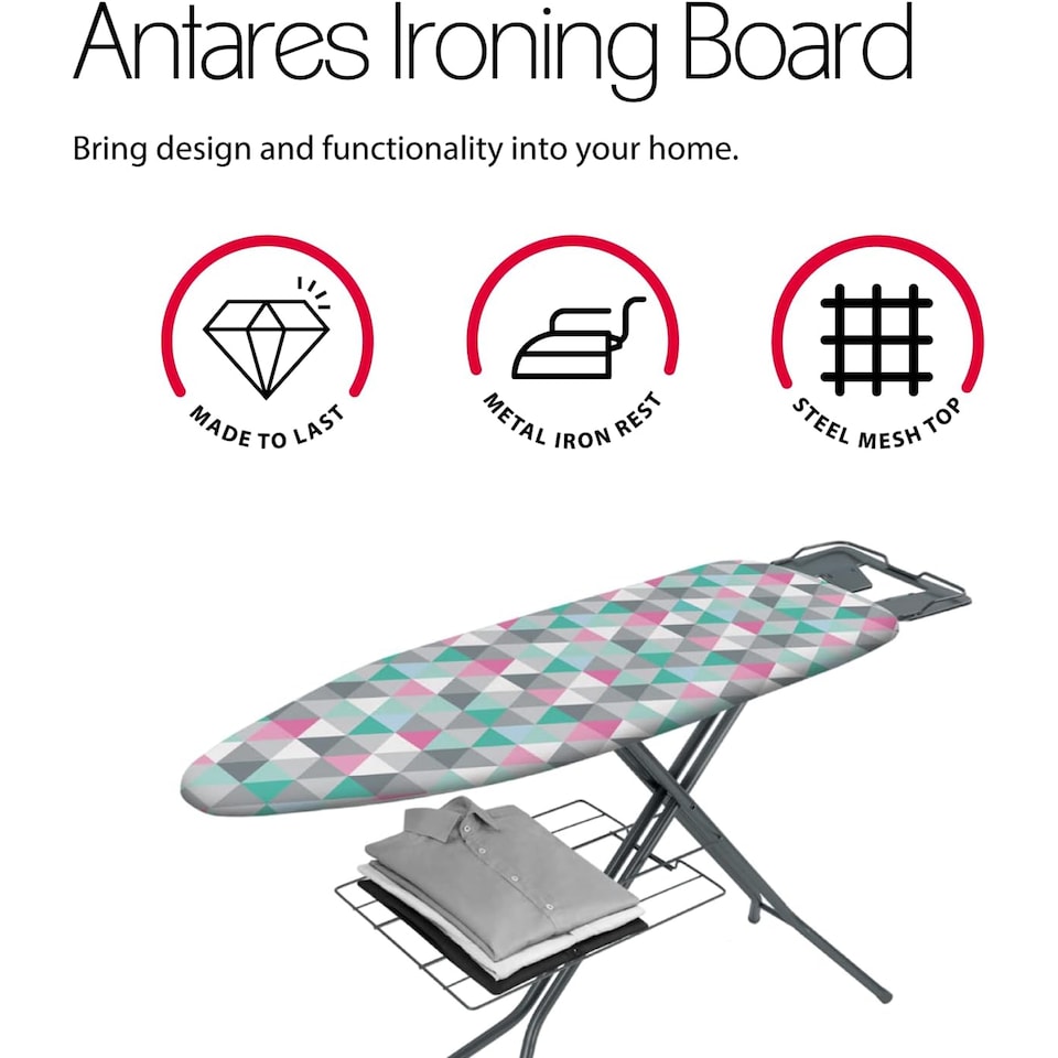 image 1 of Metaltex Antares Ironing Board - Triangles