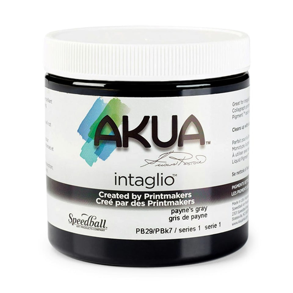 Speedball Intaglio Water Based Printing Ink, Paynes Gray, 8oz