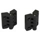 image 1 of 2 Pack Black Polyamide Hinge Reinforced Plastic 39x39mm Italian Made Industrial Black