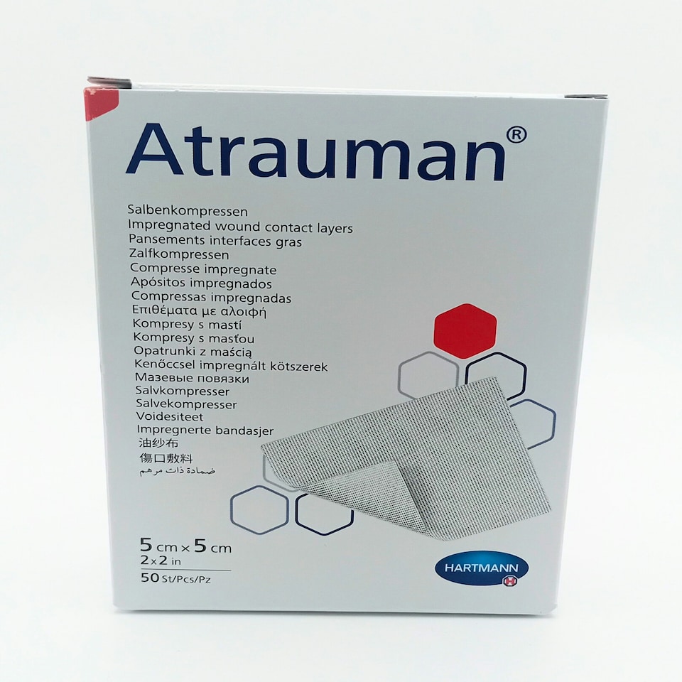 image 1 of Atrauman impregnated dressing tape 5cm x 5cm box of 50