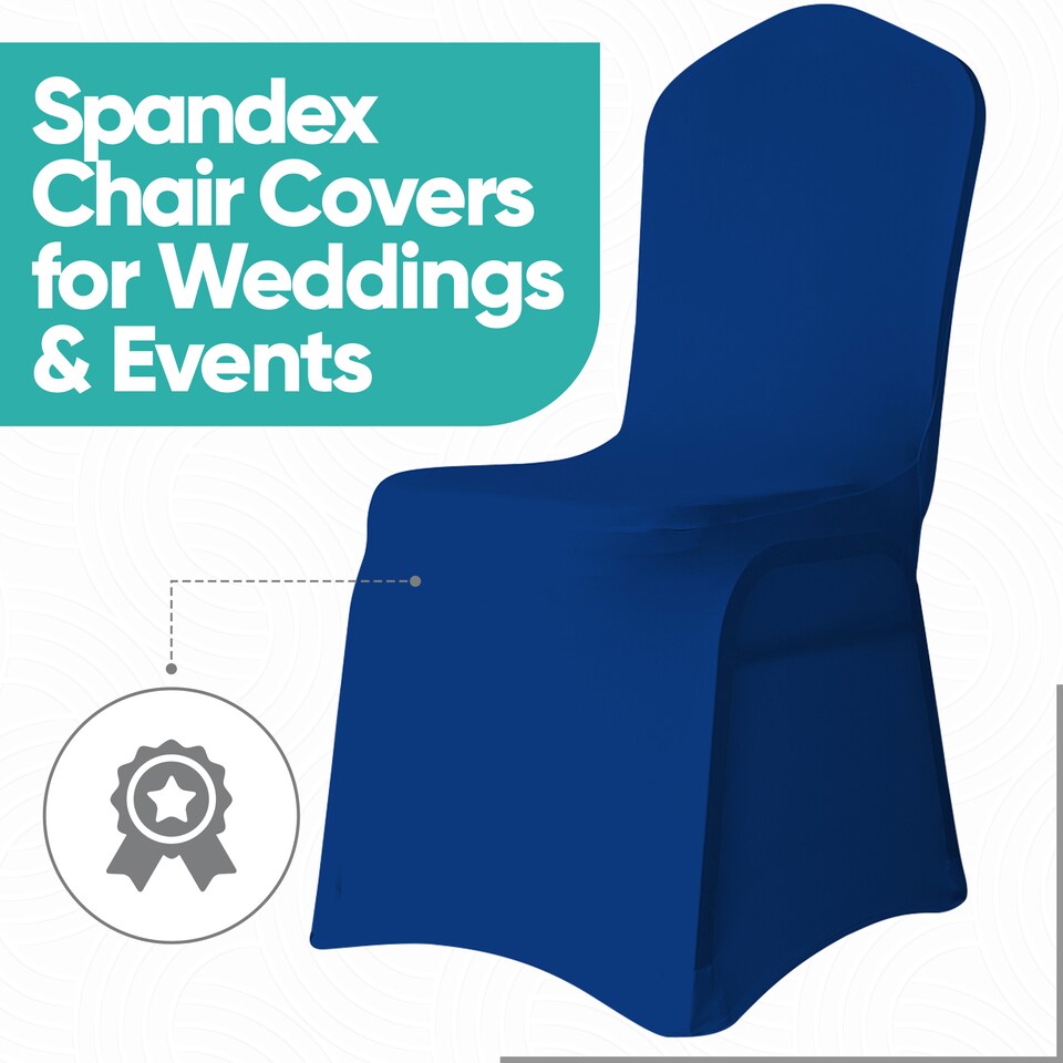 image 1 of Chair Cover Spandex Polyester Stretch, Flat Dining Slipcovers - 10pcs