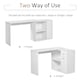 image 5 of HOMCOM Computer Desk 360 Rotating Dining Table with Storage Shelf White