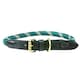image 1 of Weatherbeeta Rope Leather Dog Collar - Hunter Green/Brown - L