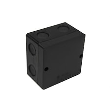 Dencon Ip66 Junction Box - Multi Colour - Black, 81 x 81mm, 8 inlets