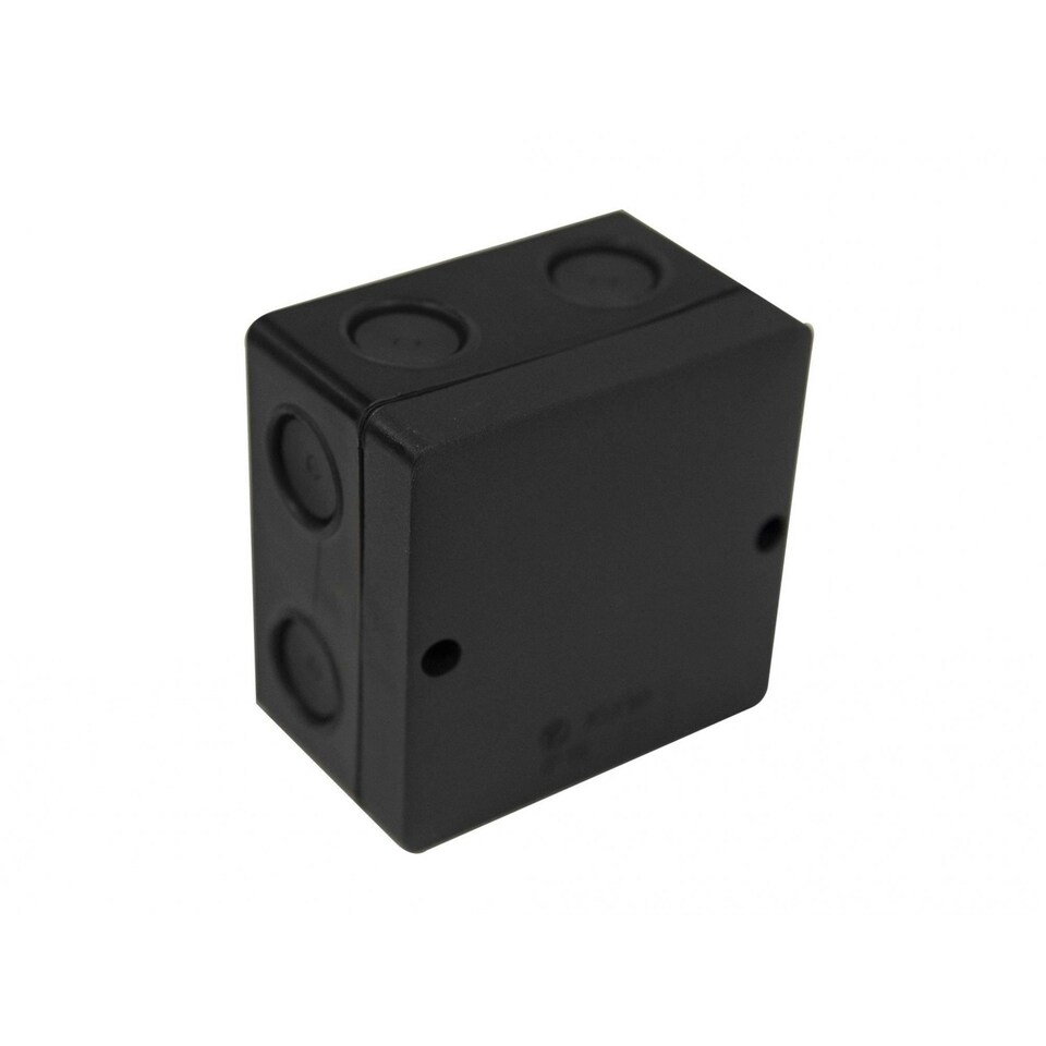 Dencon Ip66 Junction Box - Multi Colour - Black, 81 x 81mm, 8 inlets