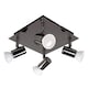 image 1 of ValueLights 4 Way Black Spotlight and Warm White Bulbs