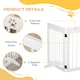 image 4 of PawHut Pet Gate 4 Panel Wooden Dog Barrier Folding Fence w/ Support Feet