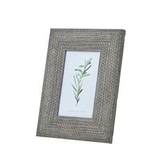 Woven Photo Frame 4 x 6 - Wood - L1 x W19 x H24 cm - Grey Grey | One Size