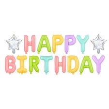 Colourful HAPPY BIRTHDAY Air Fill Foil Letter Balloon Kit 35cm