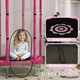 image 4 of AIYAPLAY 4.6FT Kids Trampoline with Safety Enclosure Net, Pink