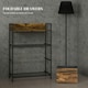image 5 of HOMCOM Bedroom Chest of Drawers 4 Drawer Dresser w/ Shelf, Grey Wood Effect