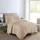 image 1 of Plain Dye Flannelette Latte Super King Duvet Cover Set