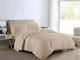 image 1 of Plain Dye Flannelette Latte Super King Duvet Cover Set