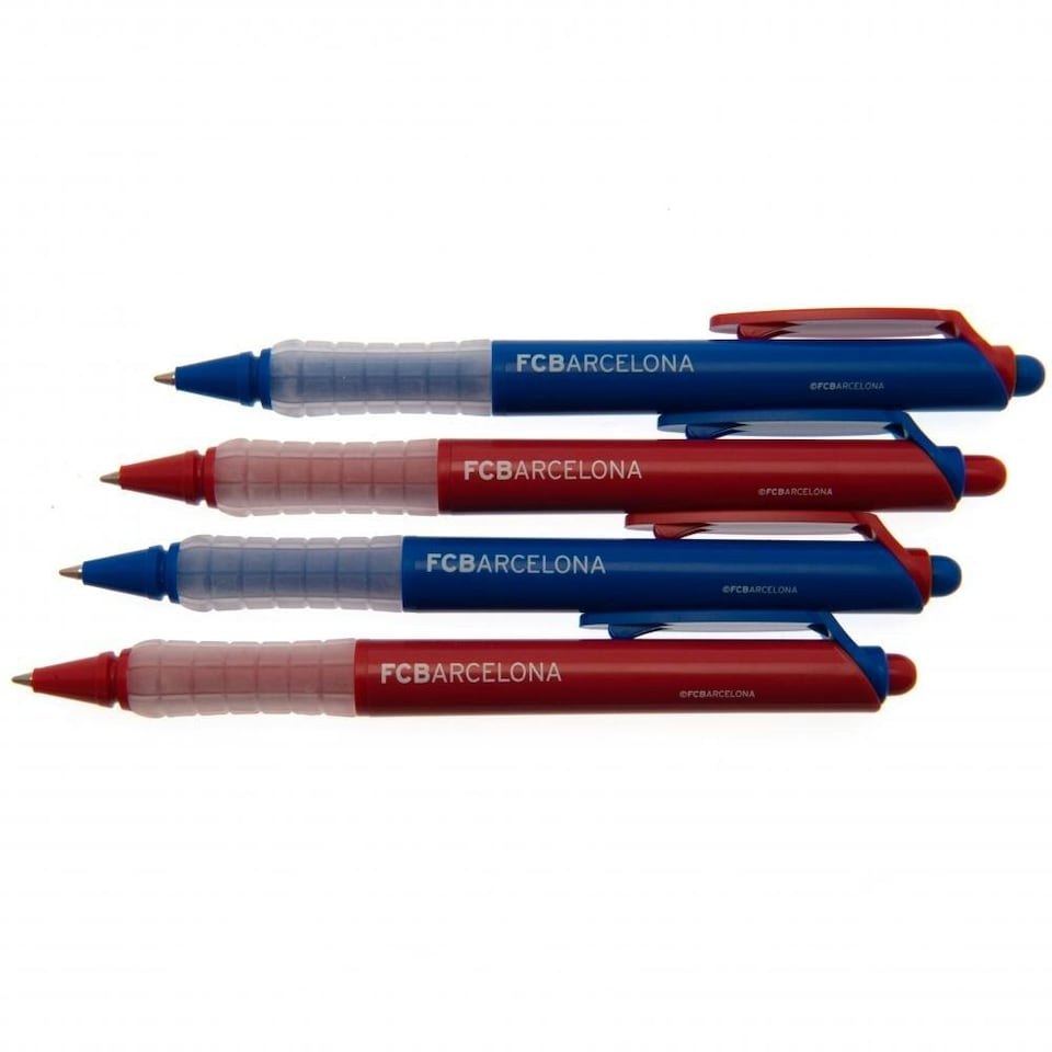 image 1 of FC Barcelona Pen Set (Pack Of 4) - Blue/Red - One Size