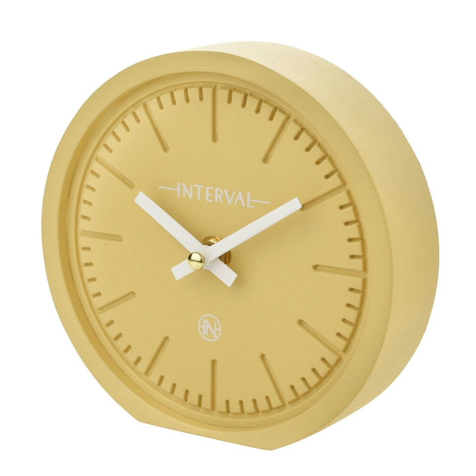image 1 of Interval Minimalist Desk Clock 15cm - Yellow Yellow