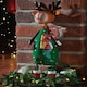 image 2 of 44cm Hand Painted Metal Christmas Polka Dot Rudolph Decoration