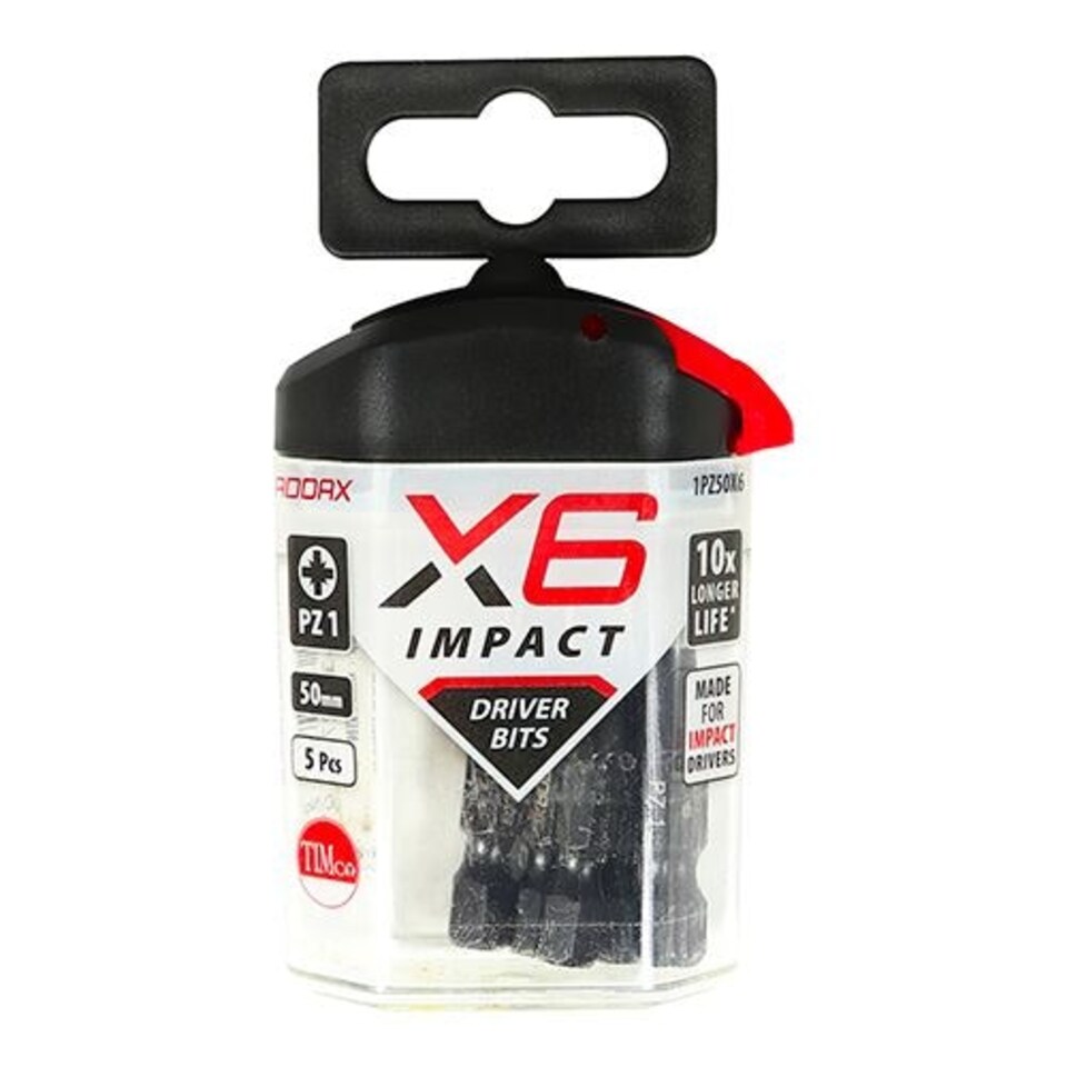 image 1 of Timco - Impact Driver Bits - PZ1 x 50mm 5 Pack