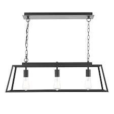 Charley 3 Light Matte Black Pendant Bar