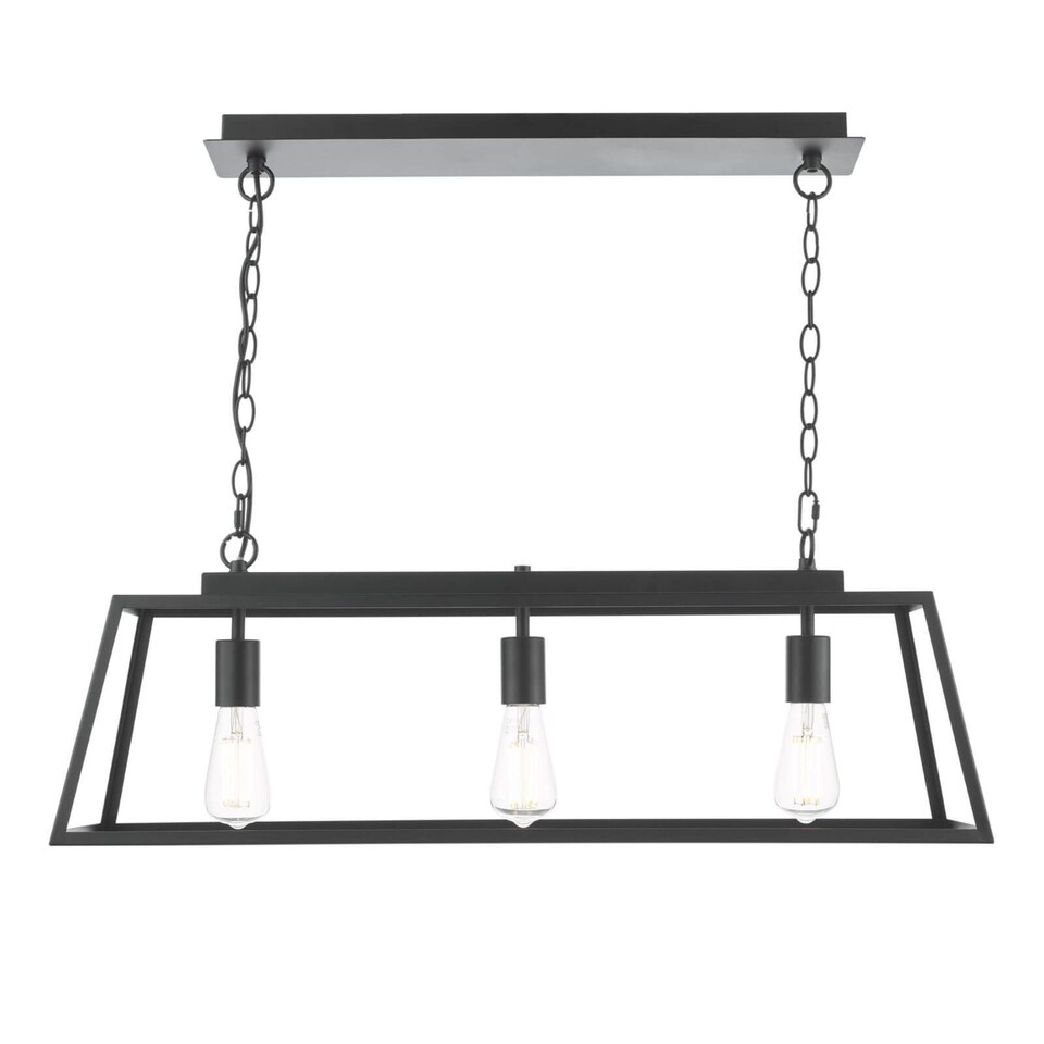 image 1 of Charley 3 Light Matte Black Pendant Bar