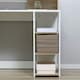 image 6 of HOMCOM Multi-Storage & Workstation Desk Table Storage Shelves Home Office Oak
