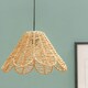 image 2 of ValueLights Vine Natural Rattan Flower Ceiling Pendant Shade
