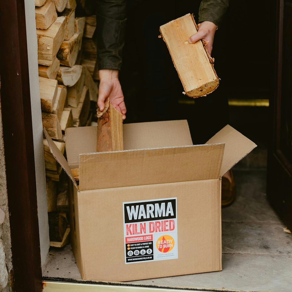 image 1 of Warma Hardwood Silver Birch Firewood Logs - 2 x 23L Boxes