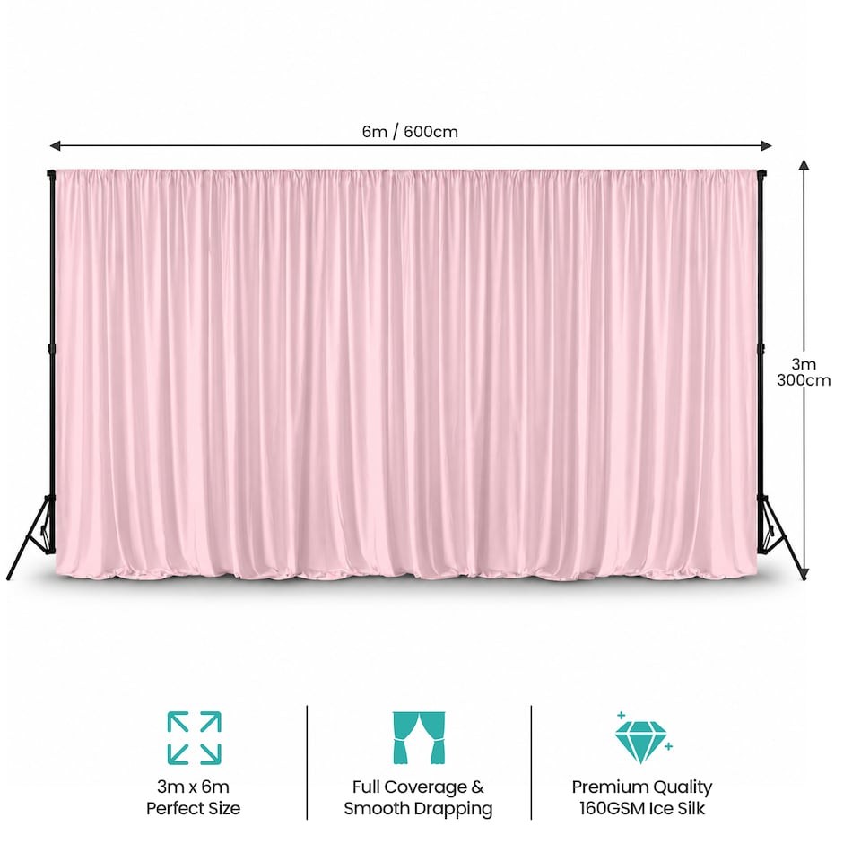 image 1 of 3x6m Spandex Backdrop Photography Background Drapes with Rod Pocket