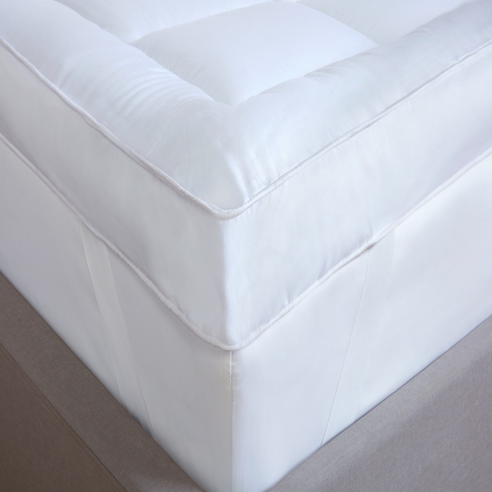 image 1 of Luxury Microfibre Mattress Topper 10 Cm Deep (White) | White | King | 1