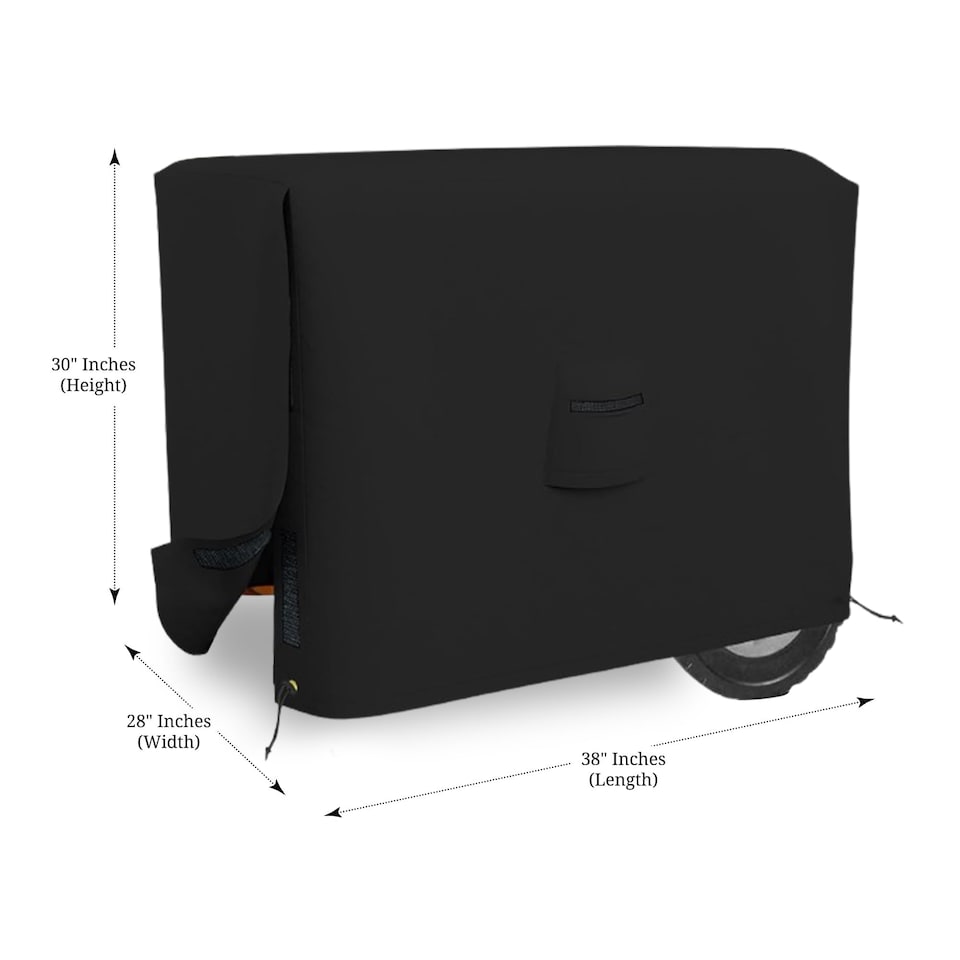 image 1 of Covers&All Outdoor Generator Cover, 38 in L x 28 in W x 30 in H, Black