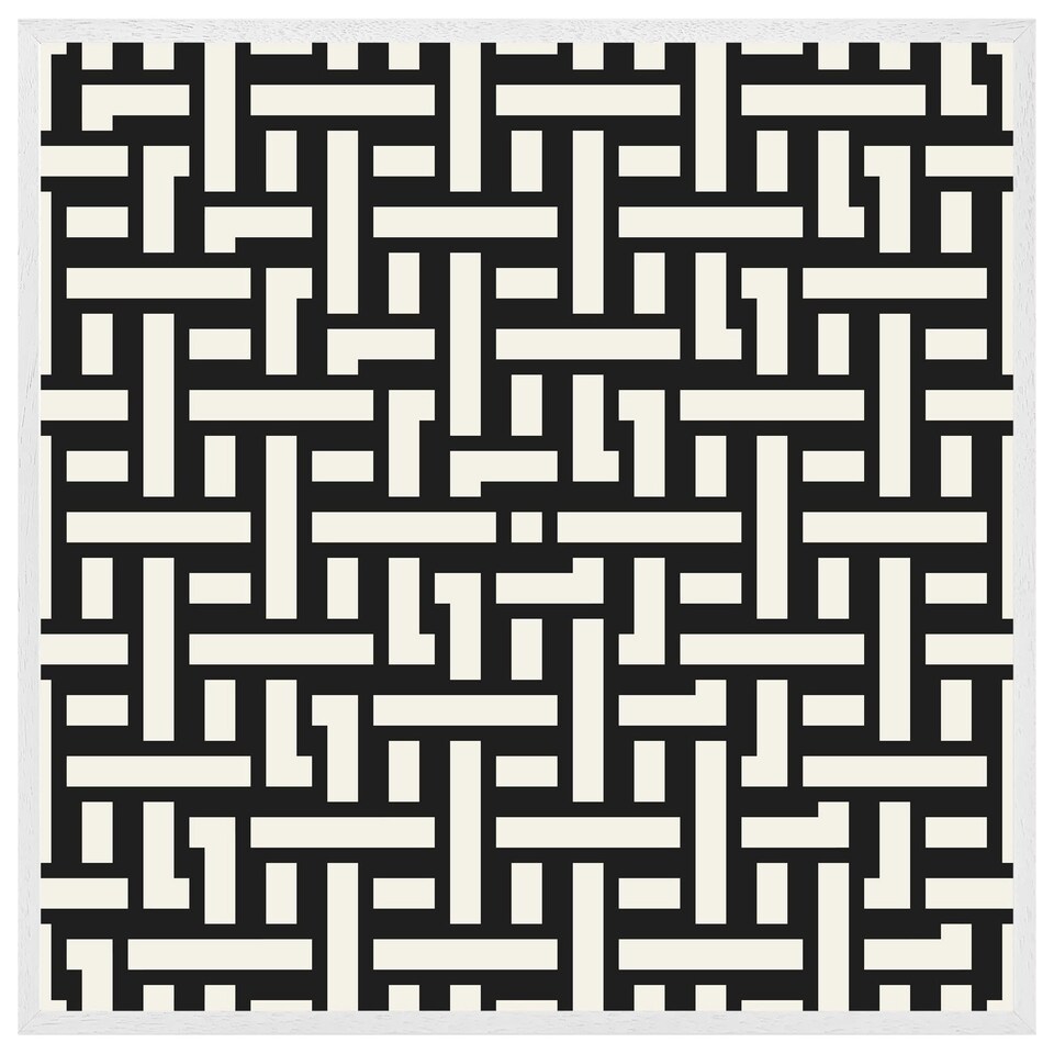 image 1 of Woven pattern (Picture Frame) White | XL