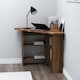 image 5 of Corner Computer Desk with Shelves | Brown | Light Walnut | 1