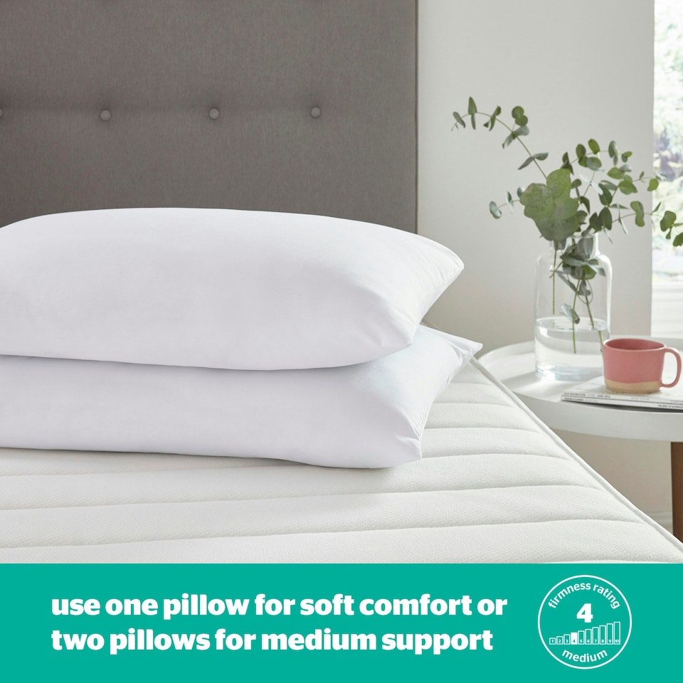 image 1 of Silentnight Just Like Down Bed Pillows, Hypoallergenic, Made in the UK, 2 Pack