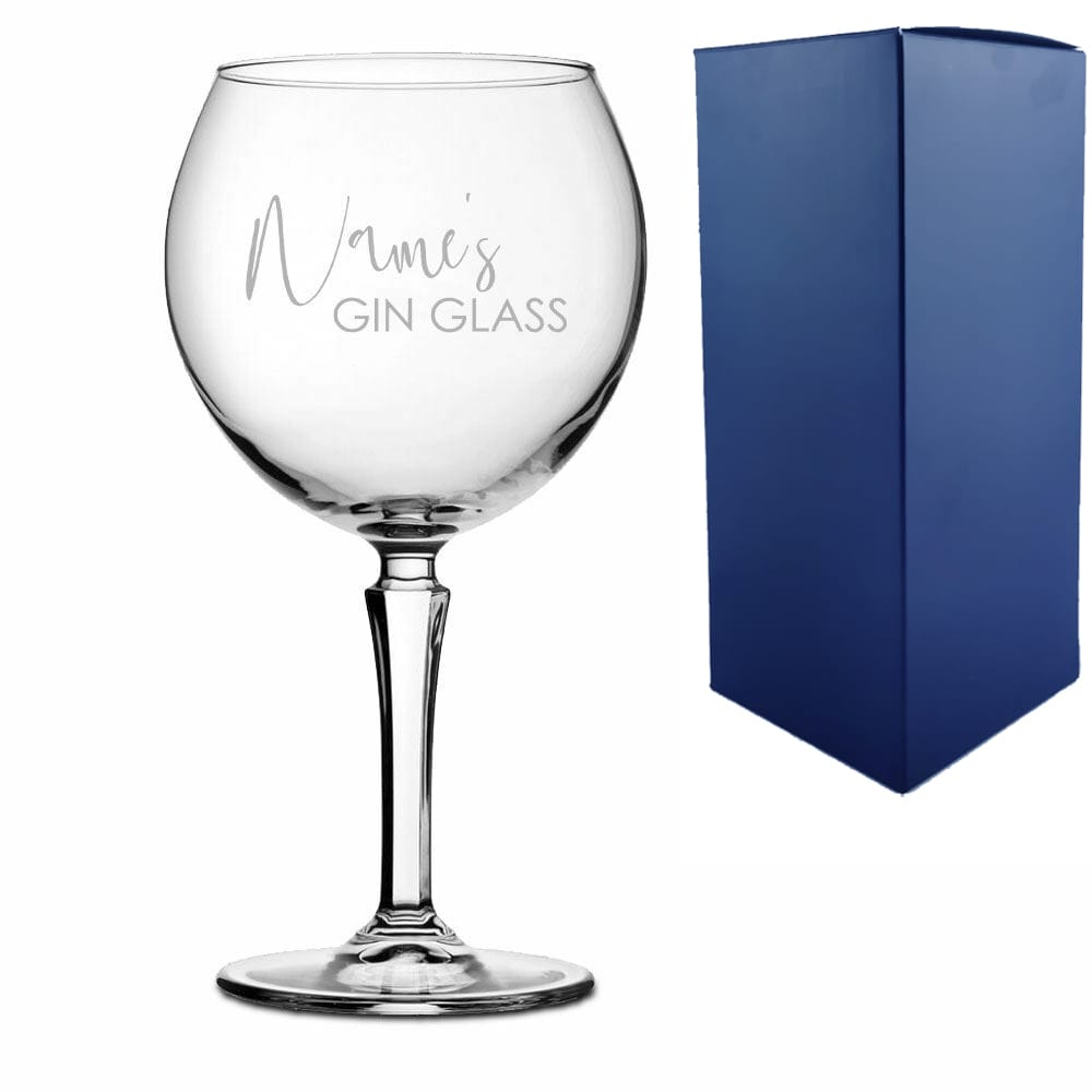 Uniqueful Personalised Engraved Hudson Gin Balloon Name's Gin Glass Design in Clear | Size: 1000ml