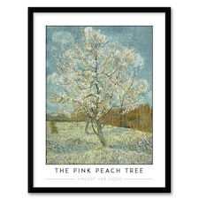 Van Gogh The Pink Peach Tree Souvenir de Mauve Framed Wall Art Print 12X16" | Blue
